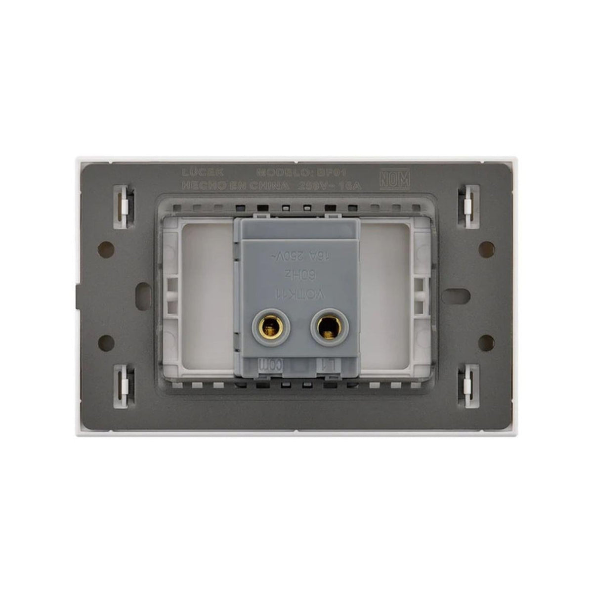 Placa Con 1 Apagador Sencillo 3 Módulos Lucek Línea Flat - Flash Sales